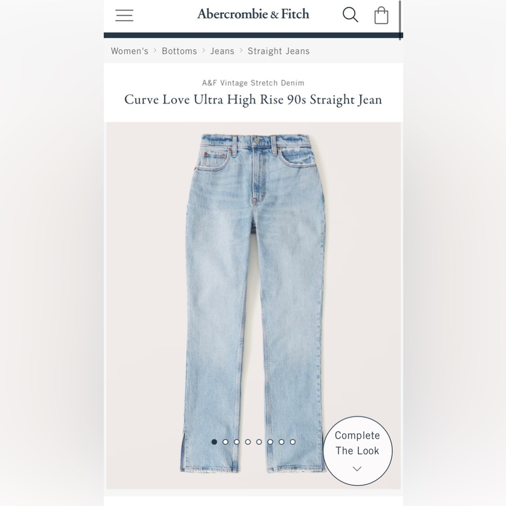 Abercrombie Curve Love jeans NWT
